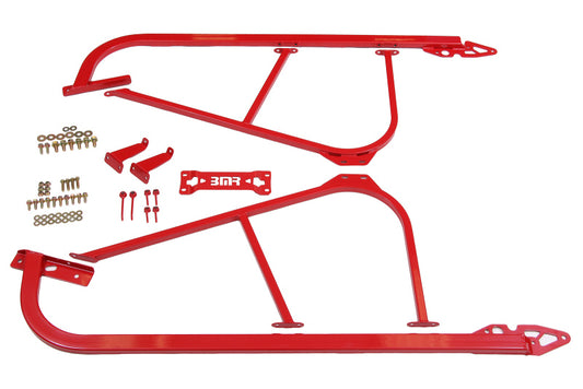 BMR 08-17 Challenger Bolt-On Subframe Connectors - Red - Racecraft Industries