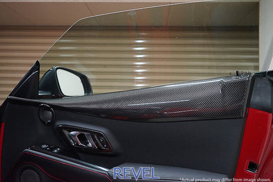 Revel GT Dry Carbon Door Trim Cover 2020 Toyota GR Supra - 2 Pieces - Racecraft Industries