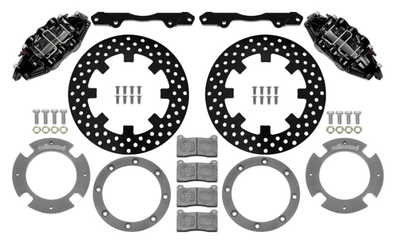 Wilwood 17-21 Can-Am X3RS Black 6-Piston Rear Kit 11.25in - Drilled Rotors - Racecraft Industries
