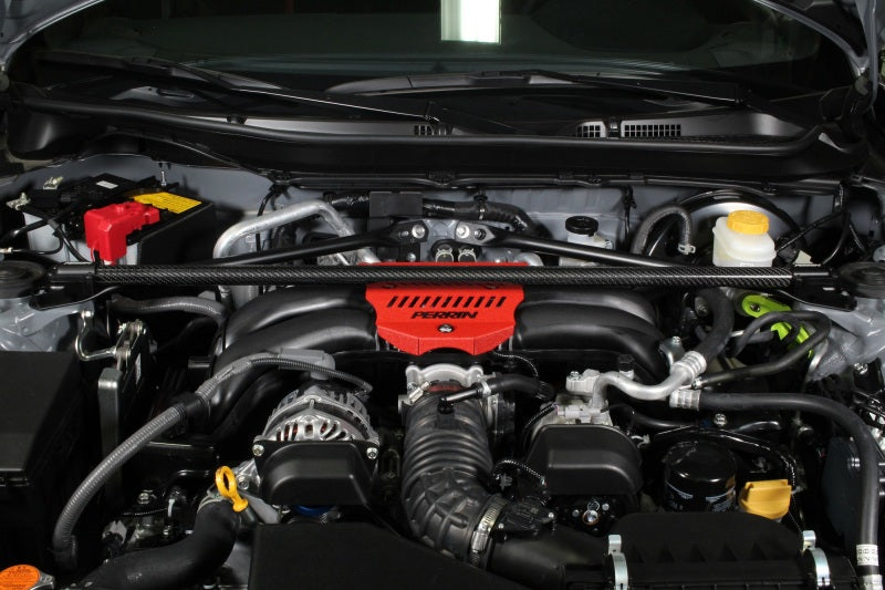 Perrin 2013+ BRZ/FR-S/86/GR86 Front Strut Brace - Carbon Fiber (Req. Removal of OEM Engine Cover) - Racecraft Industries