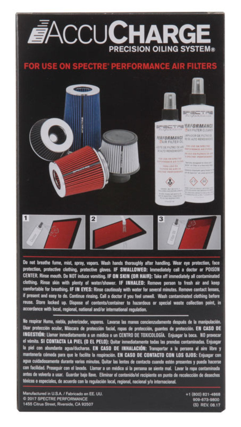 Spectre Accucharge Kit for HPR Filters - Clear - Racecraft Industries