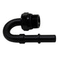DeatschWerks 8AN ORB Male to 3/8in Male EFI Quick Connect Adapter 180-Degree - Anodized Matte Black - Racecraft Industries