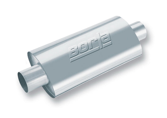 Borla XR-1 Racing Sportsman 2 1/2 inch Outlet / 2 1/2 inch Inlet 16in Case Oval Muffler - Racecraft Industries