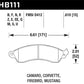 Hawk 1990-1990 Chevy Camaro Iroc-Z (w/Heavy Duty Brakes) High Perf. Street 5.0 Front Brake Pads - Racecraft Industries
