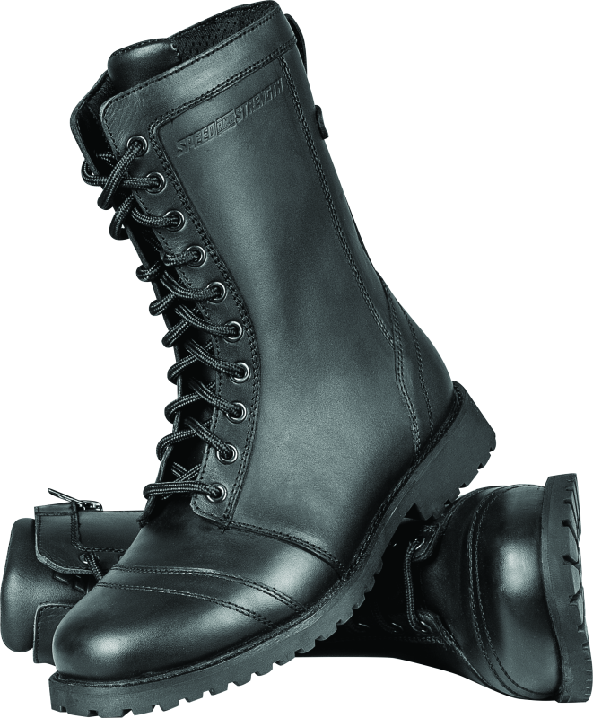 Speed and Strength Fast Times Leather Boots Black Womens - 7 - Racecraft Industries