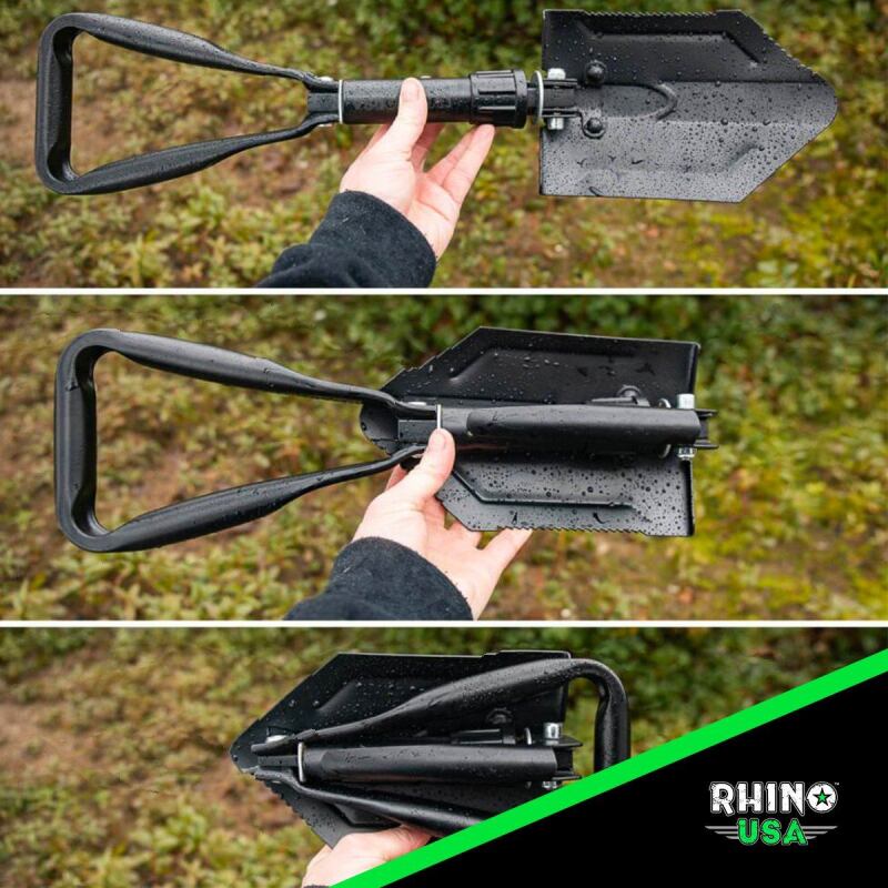 Rhino USA Folding Recovery Shovel W/Pick - Racecraft Industries