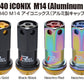 Project Kics 14x1.50 R40 Iconix Lock & Lug Nuts - Neo Chrome w/Gold Cap (16+4 Locks) - Racecraft Industries