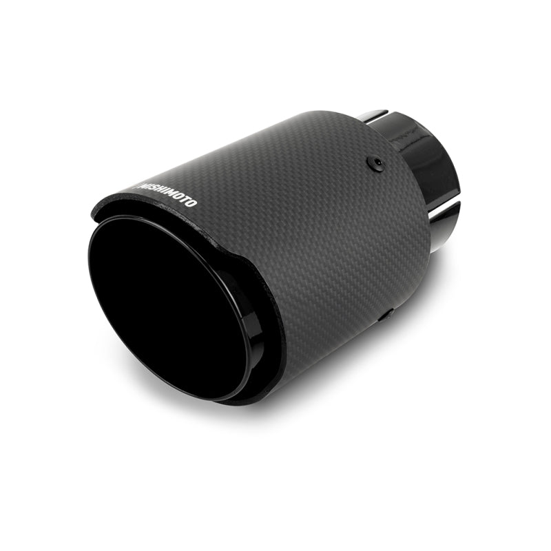 Mishimoto Carbon Fiber Muffler Tip 3in Inlet 4in Outlet Black - Racecraft Industries
