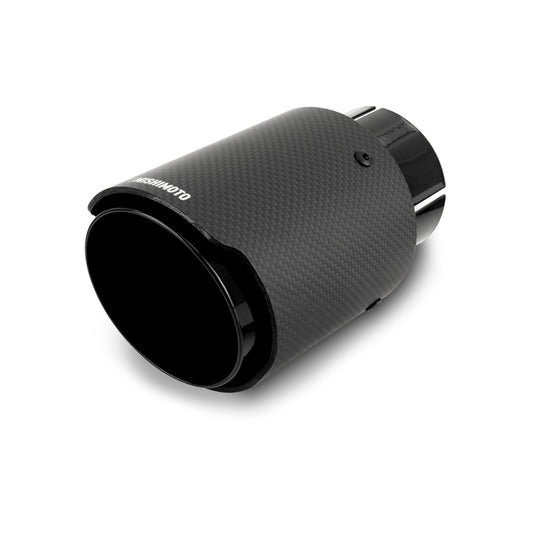 Mishimoto Carbon Fiber Muffler Tip 3in Inlet 4in Outlet Black - Racecraft Industries