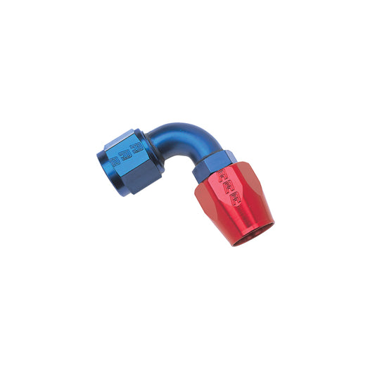 Russell Performance -6 AN Red/Blue 90 Degree Full Flow Hose End - Racecraft Industries