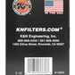 K&N Universal Round Clamp-On Air Filter 3in Flange ID x 6in Base OD x 4.625in Top OD x 3in Height - Racecraft Industries
