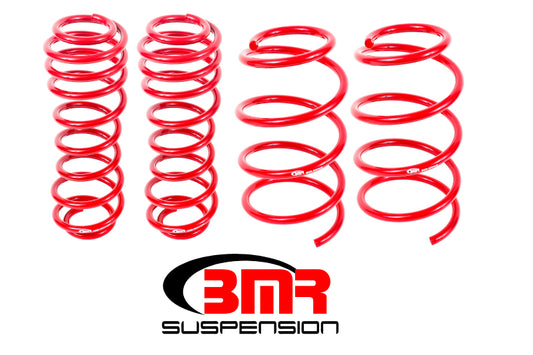 BMR 05-14 S197 Mustang GT Drag Version Lowering Springs (Set Of 4) - Red - Racecraft Industries