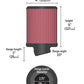 K&N Filter Universal Rubber Filter 2 3/4 inch 10 Degree Flange 4 inch OD 5 inch Height - Racecraft Industries