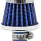 K&N 2in Base OD x .375in Flange ID x 1.75in H Rubber Base Crankcase Vent Filter - Blue - Racecraft Industries