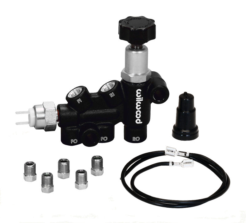 Wilwood Proportioning Valve - Knob Adjust 3/8-24 IF Combo w/ switch - Racecraft Industries