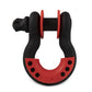 Body Armor 4x4 3/4in Black D-Ring with Red Isolators Single - Racecraft Industries