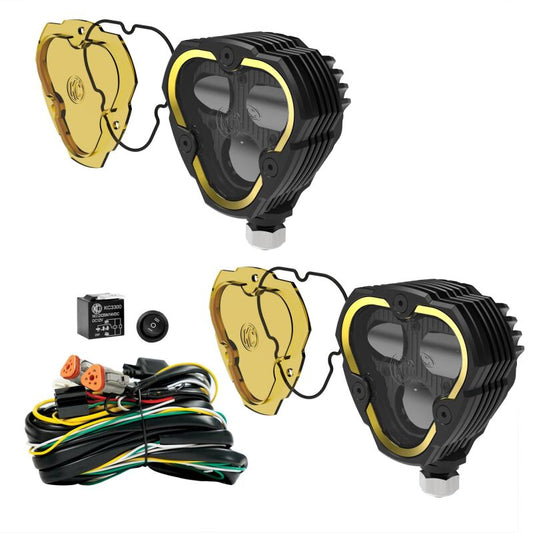 KC HiLiTES FLEX ERA 3 Dual Mode SAE Fog Lights - 2-Light Master Kit - Racecraft Industries