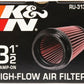 K&N Filter Universal Rubber Filter 3 1/2 inch Flange 4 5/8 inch Base 3 1/2 inch Top 7 inch Height - Racecraft Industries