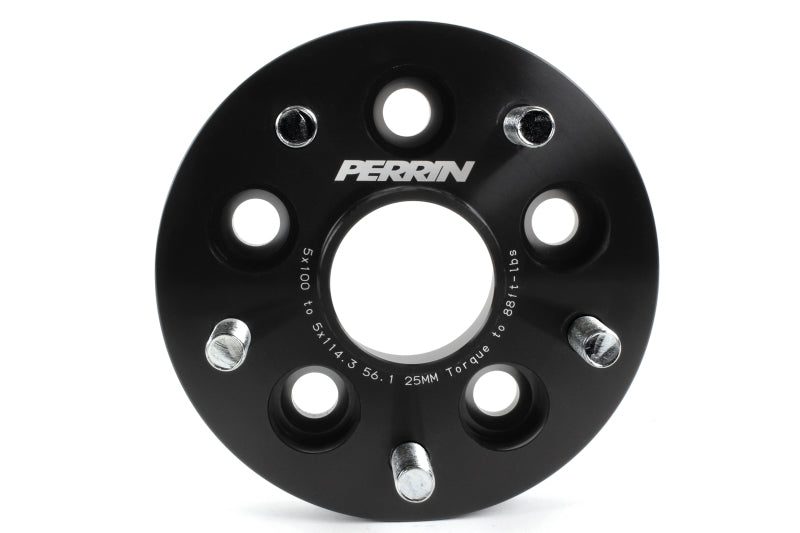 Perrin Wheel Adapter 25mm Bolt-On Type 5x100 to 5x114.3 w/ 56mm Hub (Set of 2) - Racecraft Industries