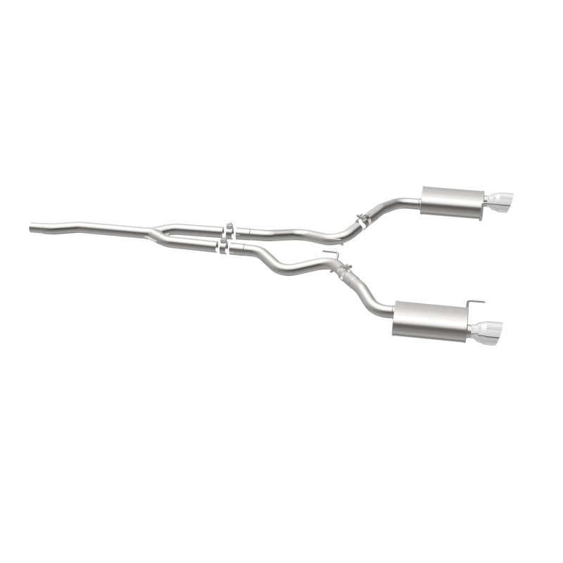 MagnaFlow Cat Back, SS, 2.5in, Street, Dual Split Polished 4.5in Tips 2015 Ford Mustang Ecoboost - Racecraft Industries