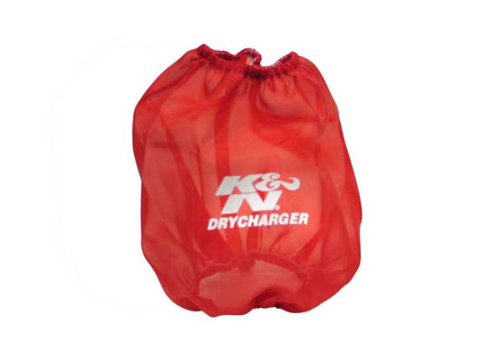 K&N Round Tapered Drycharger Air Filter Wrap Red 7.5in Base ID x 5in Top ID x 7.5in H - Racecraft Industries