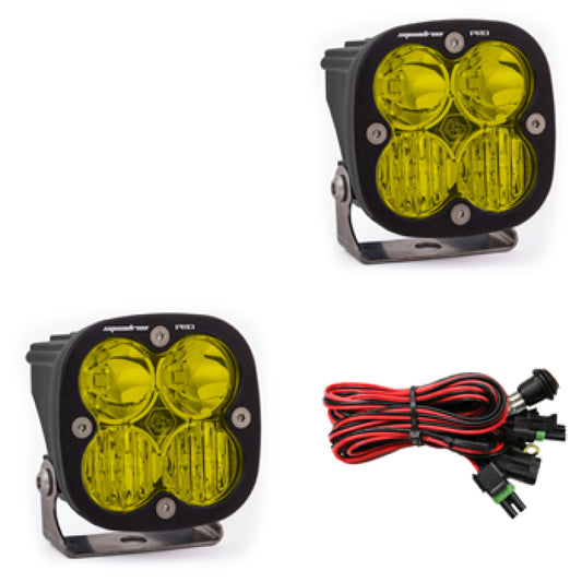 Baja Designs Squadron Pro Series Driving Combo Pattern Pair LED Light Pods - Amber - Racecraft Industries