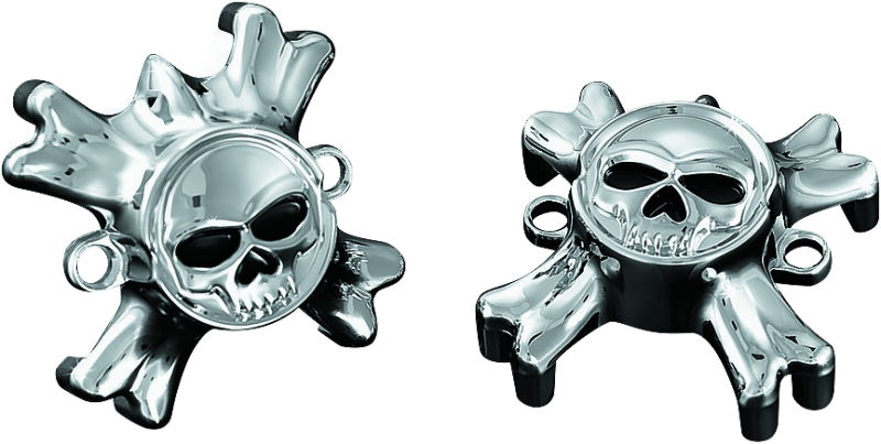 Kuryakyn Replacement Zombie Grip Emblems With Throttle Boss Chrome - Racecraft Industries