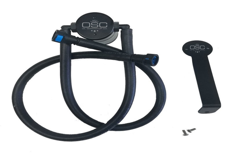 J&L 12-15 Chevrolet Camaro ZL1 6.2L Passenger Side Oil Separator 3.0 - Black Anodized - Racecraft Industries