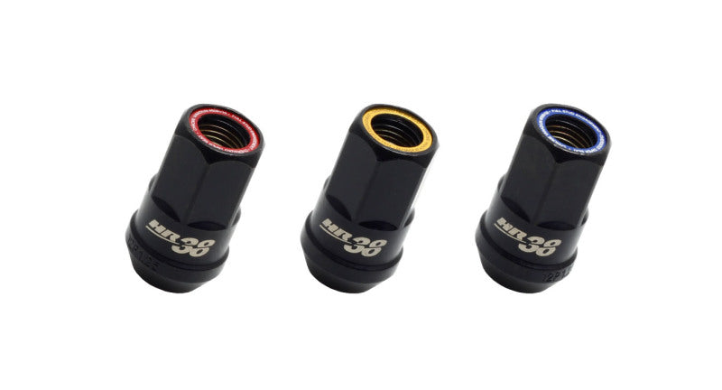Wheel Mate Muteki HR38 Open End Lug Nuts 12x1.50 Black Chrome / Blue Ring - Racecraft Industries
