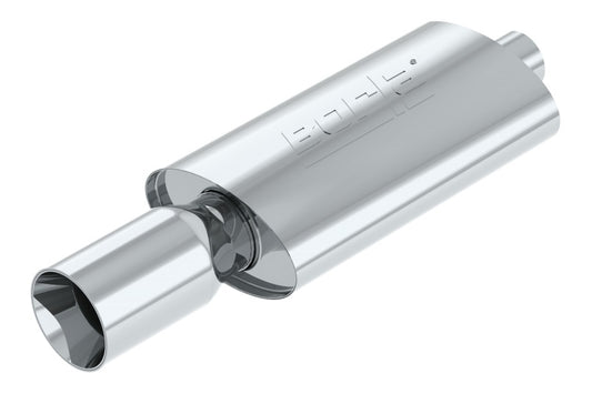 Borla Boomer Muffler Thumper Oval 2-1/4in In 4in Side Rount Out - Racecraft Industries