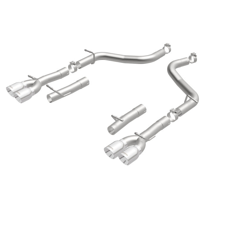 MagnaFlow Axle-Back, SS, 2.5in, Quad Split Rear 3.5in Tip 2015 Dodge Challenger 3.6L V6 - Racecraft Industries