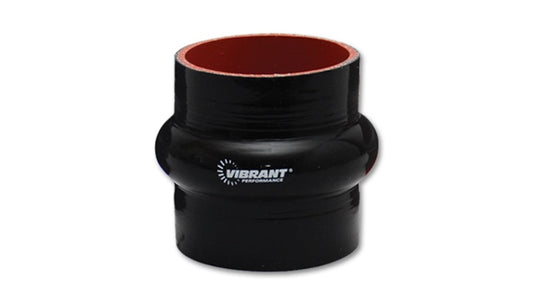 Vibrant 4 Ply Reinforced Silicone Hump Hose Connector - 4.5in I.D. x 3in long (BLACK) - Racecraft Industries