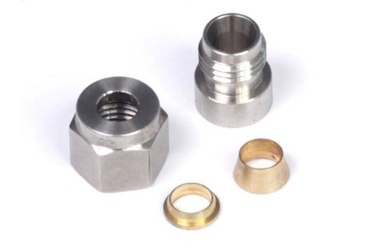 Haltech 1/4in Stainless Steel Weld-On Kit (Incl Nut & Ferrule) - Racecraft Industries