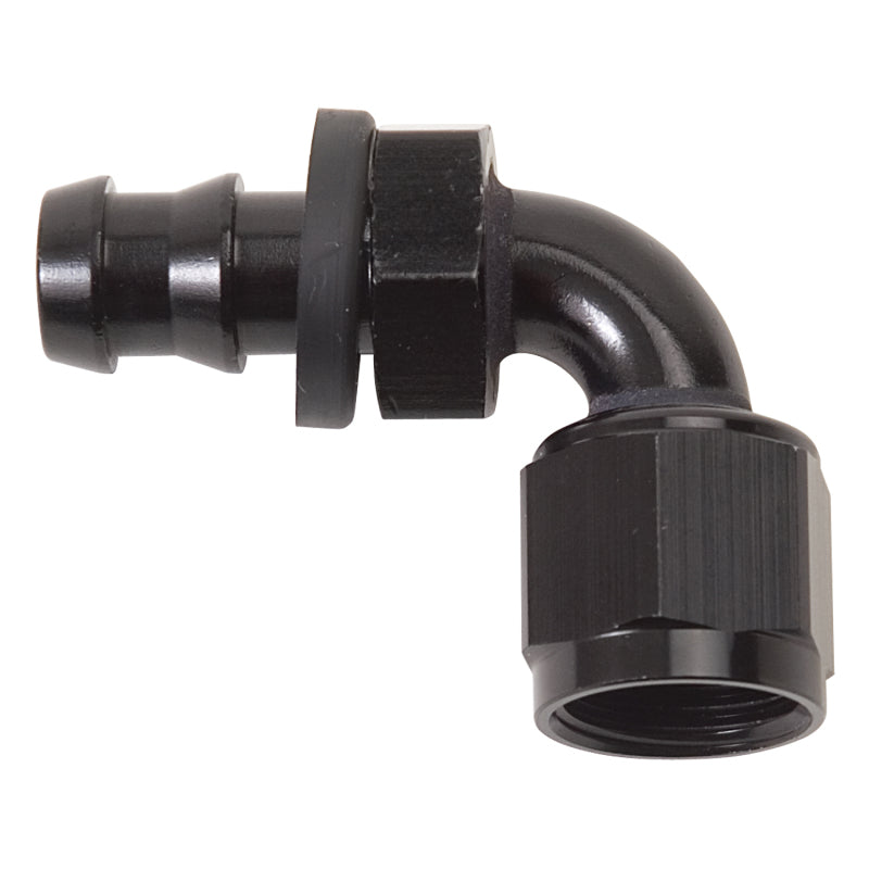 Russell Performance -8 AN Twist-Lok 90 Degree Hose End (Black) - Racecraft Industries