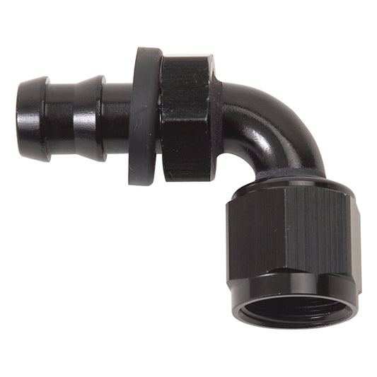 Russell Performance -8 AN Twist-Lok 90 Degree Hose End (Black) - Racecraft Industries