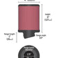 K&N Filter Universal Rubber Filter 2 3/4 inch 10 Degree Flange 4 inch OD 5 inch Height - Racecraft Industries
