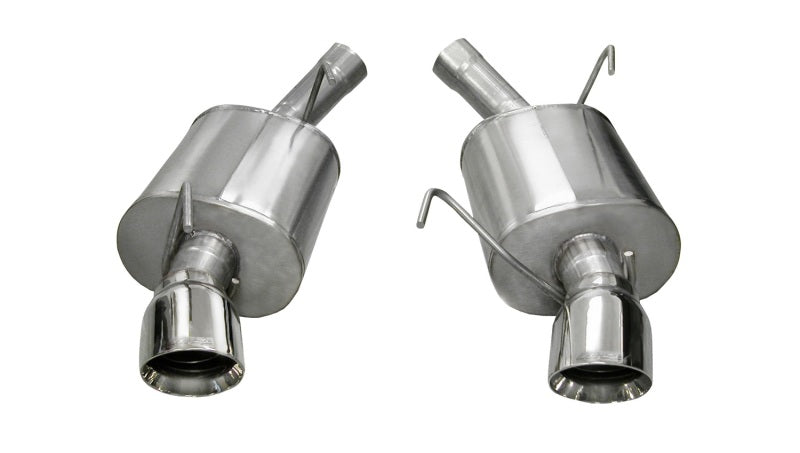 Corsa 2005-2010 Ford Mustang Shelby GT500 5.4L V8 Polished Sport Axle-Back Exhaust - Racecraft Industries