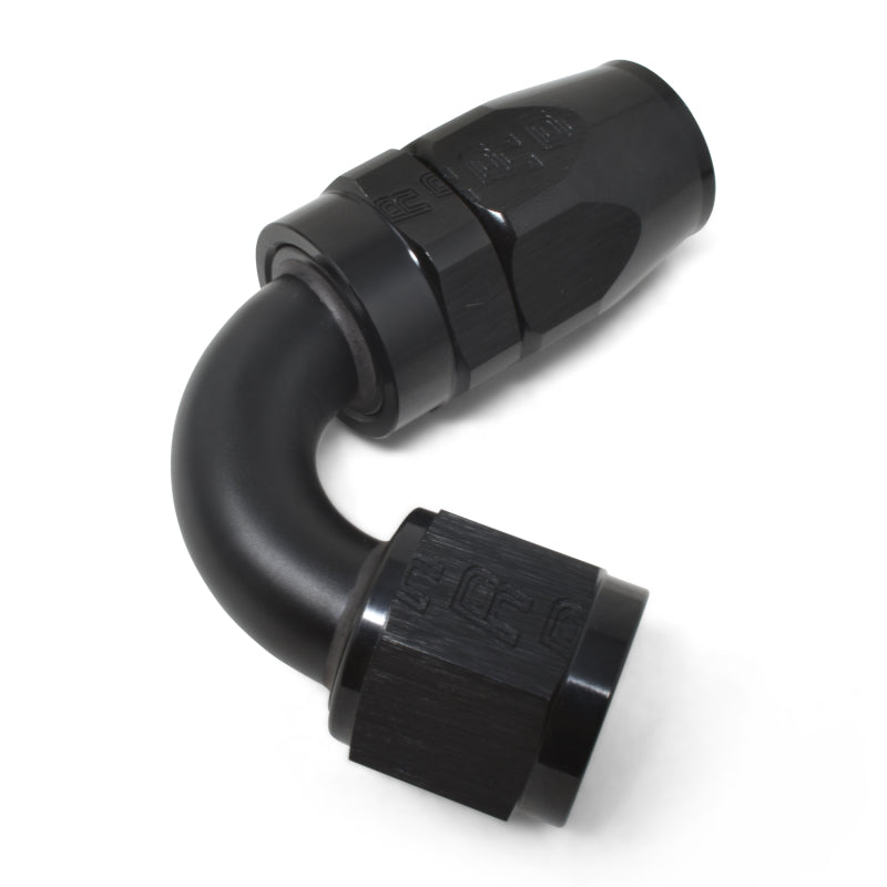 Russell Performance -6 AN Black 120 Degree Full Flow Swivel Hose End - Racecraft Industries