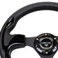 NRG Reinforced Steering Wheel (320mm) Blk w/Gloss Black Trim - Racecraft Industries