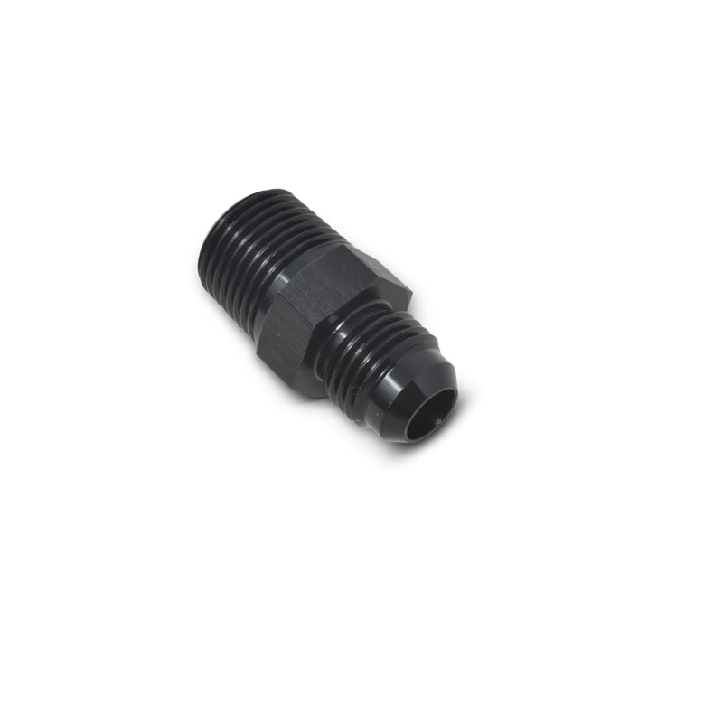 Russell Performance -8 AN to 3/8in NPT Straight Flare to Pipe (Black) - Racecraft Industries