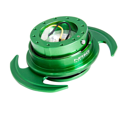 NRG Quick Release Kit Gen 3.0 - Green Body / Green Ring w/Handles - Racecraft Industries