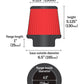 AEM 4.50 in Short Neck 5 in Element Filter - Racecraft Industries