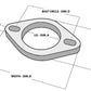 Vibrant 2-Bolt T304 SS Exhaust Flange (2.25in I.D.) - Racecraft Industries