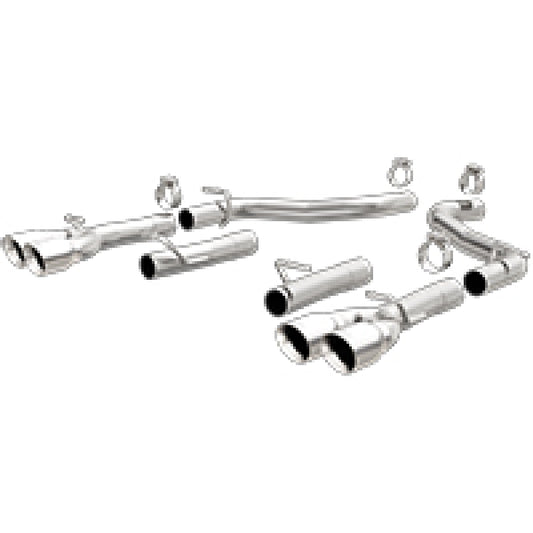 MagnaFlow Axle-Back, SS, 2.5in, Quad Split Rear 3.5in Tip 2015 Dodge Challenger 3.6L V6 - Racecraft Industries