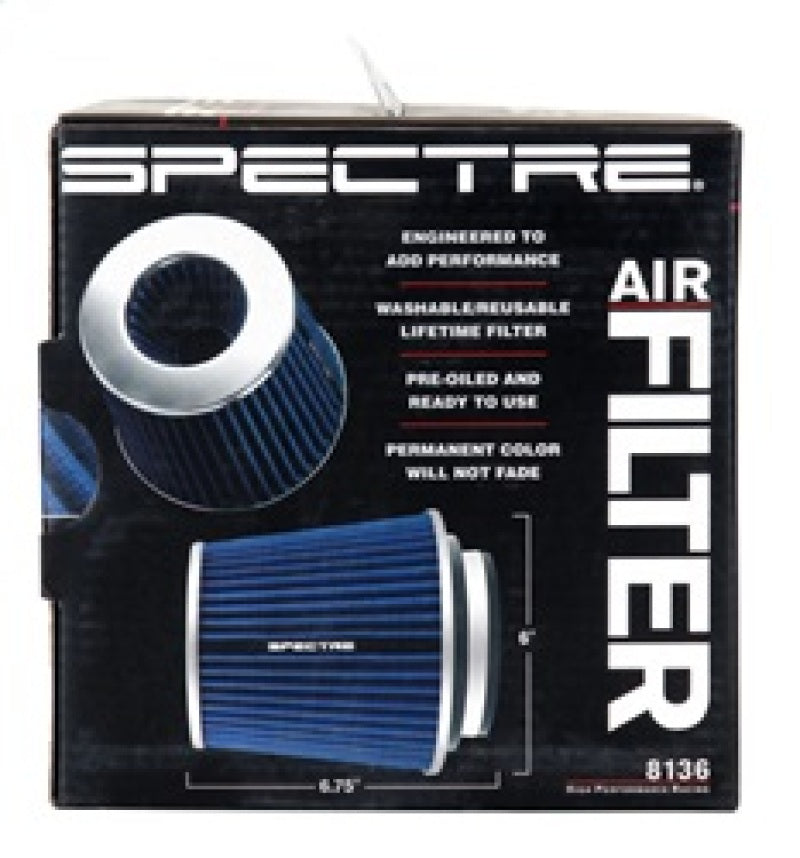 Spectre Adjustable Conical Air Filter 5-1/2in. Tall (Fits 3in. / 3-1/2in. / 4in. Tubes) - Blue - Racecraft Industries