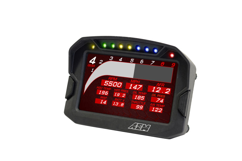 AEM CD-5LG Carbon Logging Digital Dash Display w/ Internal 10Hz GPS & Antenna - Racecraft Industries