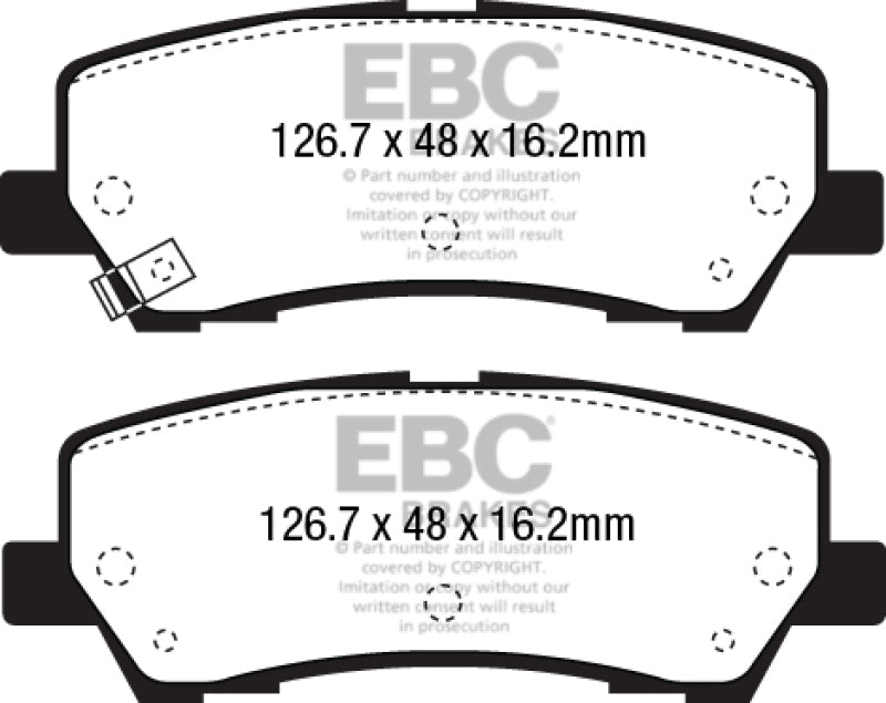 EBC 15+ Ford Mustang 2.3 Turbo Performance Pkg Yellowstuff Rear Brake Pads - Racecraft Industries