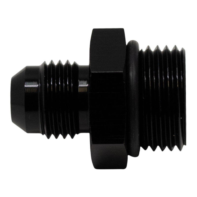 DeatschWerks 8AN ORB Male to 6AN Male Flare Adapter (Incl O-Ring) - Anodized Matte Black - Racecraft Industries