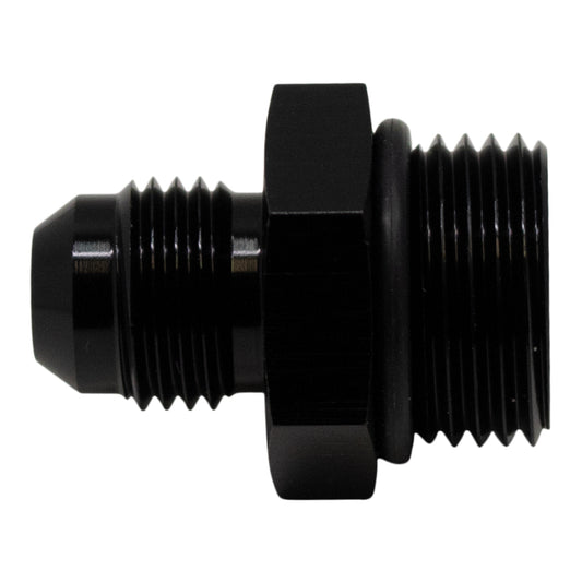 DeatschWerks 8AN ORB Male to 6AN Male Flare Adapter (Incl O-Ring) - Anodized Matte Black - Racecraft Industries