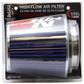 K&N Universal Air Filter Chrome Round Tapered Blue - 4in Flange ID x 1.125in Flange Length x 5.5in H - Racecraft Industries